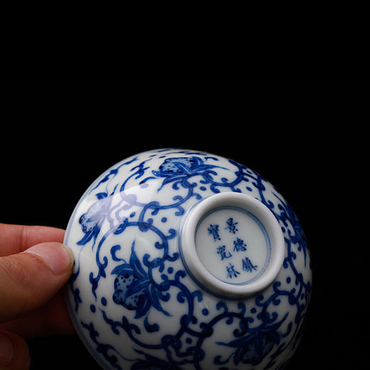 青花如意寿桃纹杯 商品图3