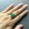 冰种阳绿翡翠貔貅戒指18k黄金镶嵌 商品缩略图6