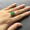 冰种阳绿翡翠貔貅戒指18k黄金镶嵌 商品缩略图8