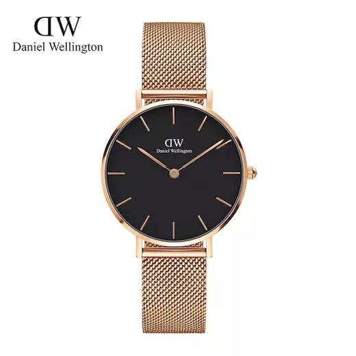 丹尼尔惠灵顿DanielWellingtonDW女表金色边金属表带28mm白盘欧美简约学生石英手表 包邮 商品图1