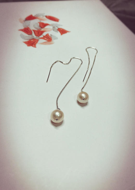 RETRO系列 925银镶淡水珍珠 耳坠 商品图0