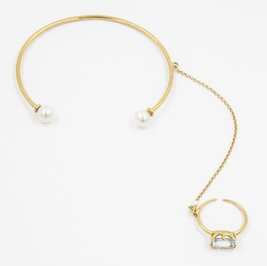 北京仓｜BEATRIZ PALACIOS-Eye-天然珍珠 托帕石 手镯  [西班牙设计师] 商品图2