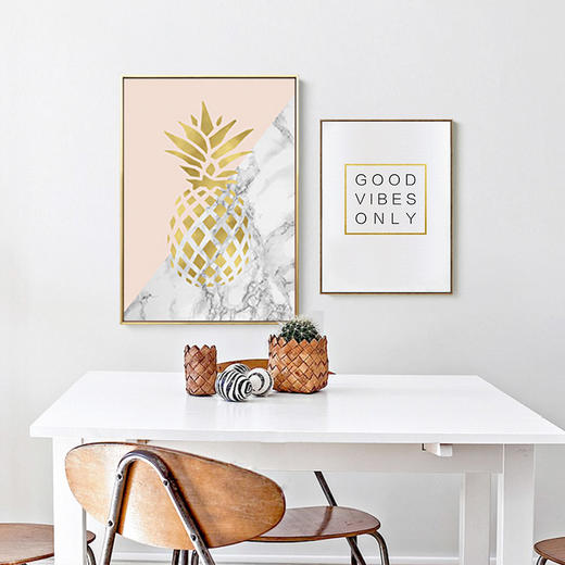 北欧极简装饰画餐厅挂画现代简约书房画小城生活