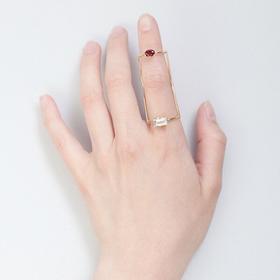 北京仓｜BEATRIZ PALACIOS-Eye-天然石榴石 托帕石 戒指 [西班牙设计师]