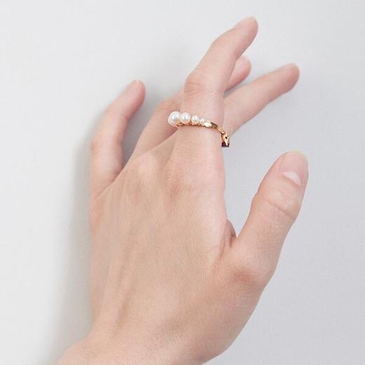 北京仓｜BEATRIZ PALACIOS-Eye-天然淡水珍珠 石榴石 戒指 [西班牙设计师] 商品图0