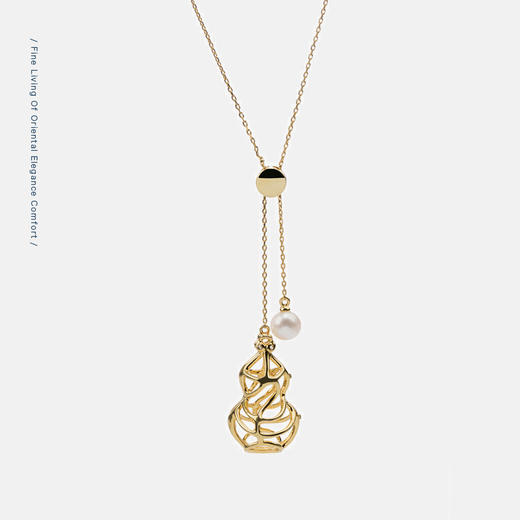 【宫里项链】大吉福禄系列银镀金项链 商品图0