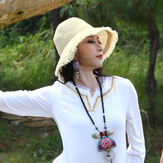 【夏日遮阳帽】哈尼纸编渔夫帽 | 24小时现货发 商品图3