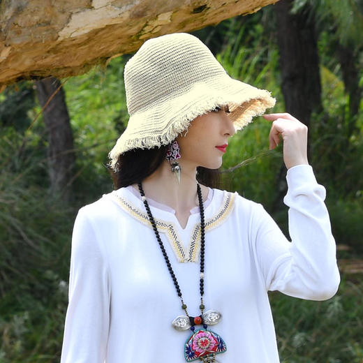 【夏日遮阳帽】哈尼纸编渔夫帽 | 24小时现货发 商品图2