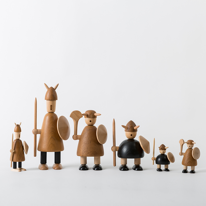 北欧风格 维京人  丹麦木偶摆件  木质家居  创意生日礼物