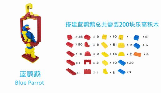 【积木拼砌师第一季第12集】LEGO-蓝鹦鹉 商品图0
