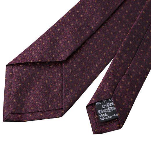 SAINTJOY/上久楷 宋锦领带 元宝纹·酒红 LD15602-8 商品图4