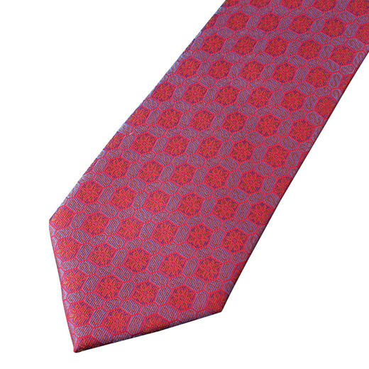 SAINTJOY/上久楷 宋锦领带 S纹·紫红 LD15602-1 商品图3