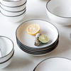 摩登主妇欧式创意黑线陶瓷餐具装菜盘子碟子菜盘西餐盘家用碗汤盘 商品缩略图0