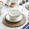 摩登主妇欧式创意黑线陶瓷餐具装菜盘子碟子菜盘西餐盘家用碗汤盘 商品缩略图1