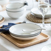 摩登主妇欧式创意黑线陶瓷餐具装菜盘子碟子菜盘西餐盘家用碗汤盘 商品缩略图2