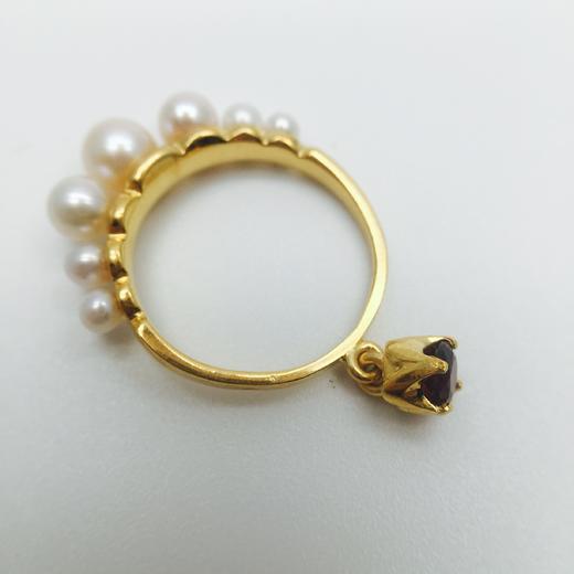 北京仓｜BEATRIZ PALACIOS-Eye-天然淡水珍珠 石榴石 戒指 [西班牙设计师] 商品图2