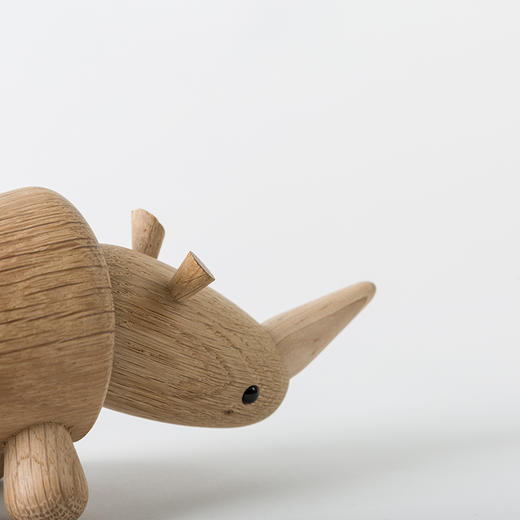北欧风格  犀牛  丹麦木偶摆件  木质家居  创意生日礼物 商品图1