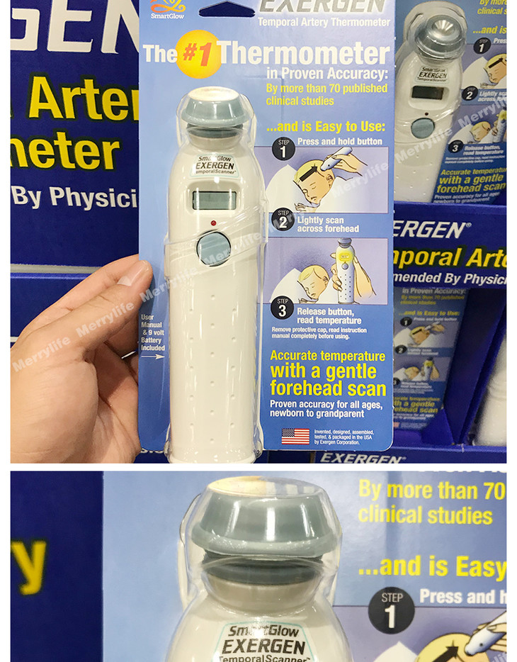 美国直邮 exergen额温计婴儿额温枪耳温枪宝宝耳温计