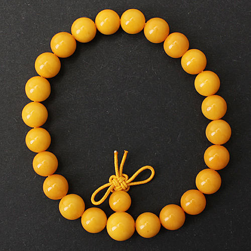 单圈琥珀手链蜜蜡圆润佛珠a23