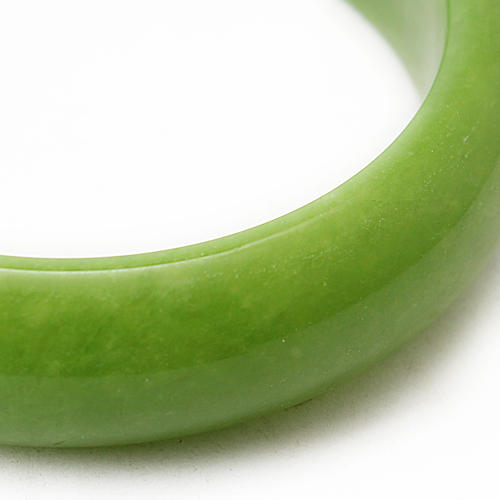 翠绿色玉手镯女a23