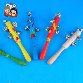 MEIKE木质白坯手摇铃DIY手工材料幼儿园儿童美劳制作创意益智热卖