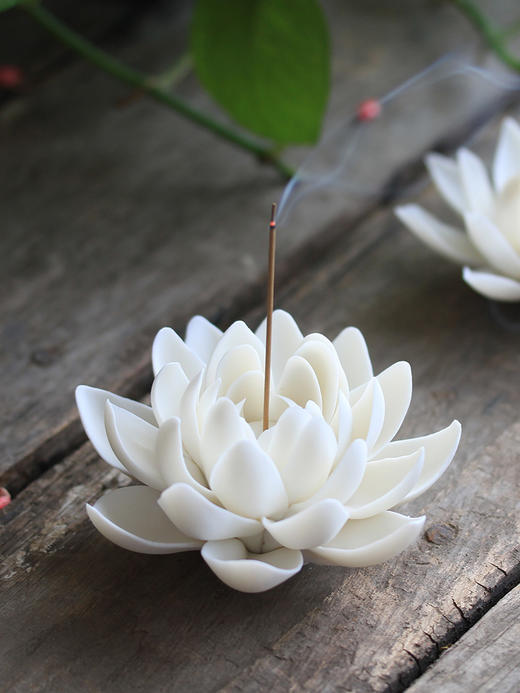 禅意莲花香插檀香炉线香炉