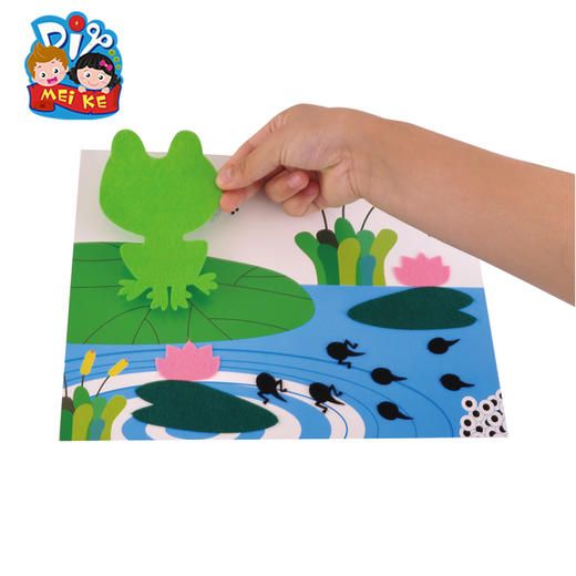 小蝌蚪找妈妈儿童立体粘贴画幼儿diy美术创意手工贴画制作材料包