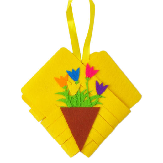 MEIKE教师节儿童手工diy不织布爱心编织挂件 幼儿园布艺手工制作 商品图2