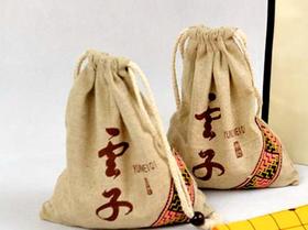 云南围棋厂 麻布袋子 一对 空围棋收纳袋