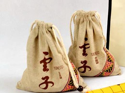 云南围棋厂 麻布袋子 一对 空围棋收纳袋 商品图0