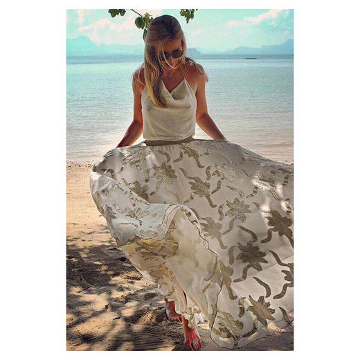 CG｜Grace Maxi Silk Skirt [真丝超大摆双侧开叉半身裙] 商品图6