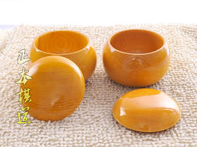 乌龙加大号 全实木 新榧整木围棋罐 围棋盒