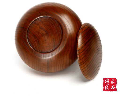 正品 围棋罐 大号古朴酸枣木 围棋罐 枣木罐  实木镂空围棋罐 商品图4