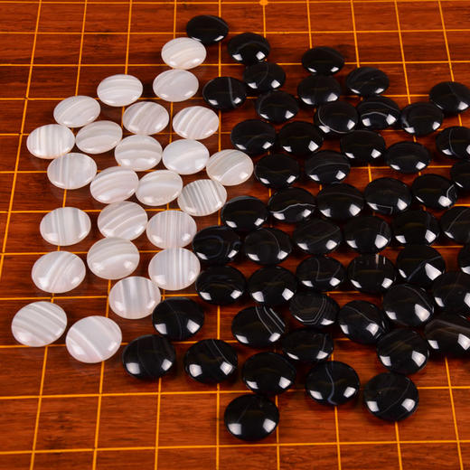 包邮 双蚕丝 玛瑙围棋子（双面凸）围棋子 商品图3