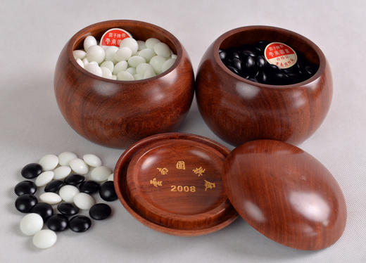 云南围棋厂 08版精品亮光或者亚光双面凸云子 含红木罐 商品图1