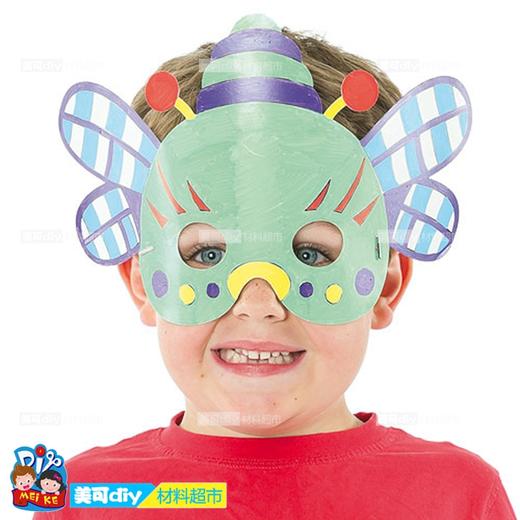 【美可—语言区】MEIKE卡通动物小兔面具白坯绘画面具幼儿手工制作美可DIY材料精品 商品图4