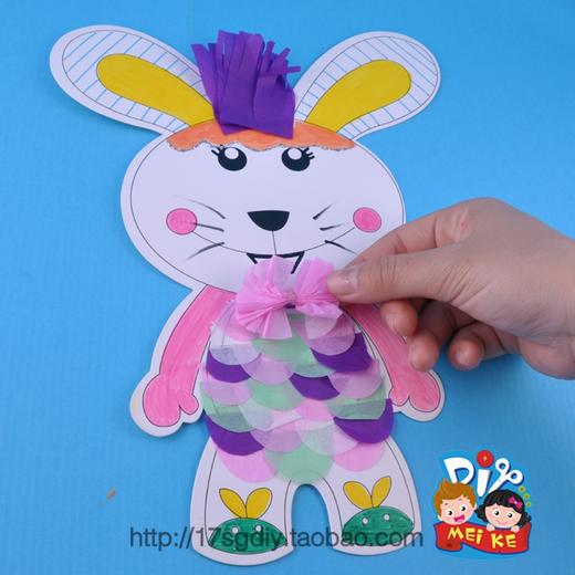 meike 暑期礼物搓纸小兔 幼儿园儿童益智精品手工材料创意热卖 商品图2