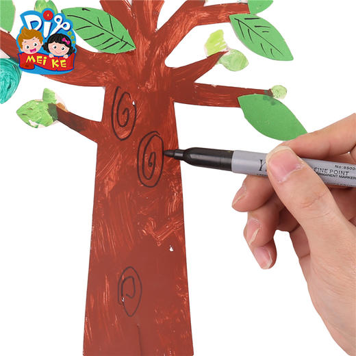 新品白坯涂色立体3D大树 幼儿园创意美术区角装饰材料儿童手工diy 商品图2