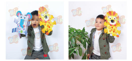 【美可—表演区】卡通动物纸袋手偶幼儿园粘贴画手工制作DIY材料包儿童手玩具创意 商品图3