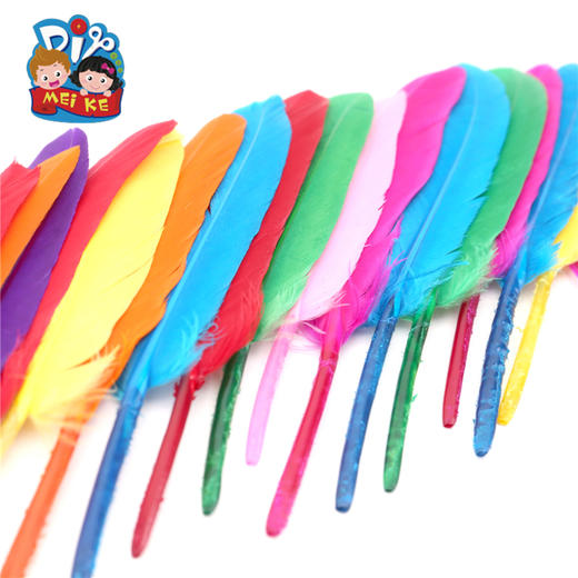 混色羽毛（7色35根）幼儿园创意手工基础材料黏贴工具创意主体 商品图1