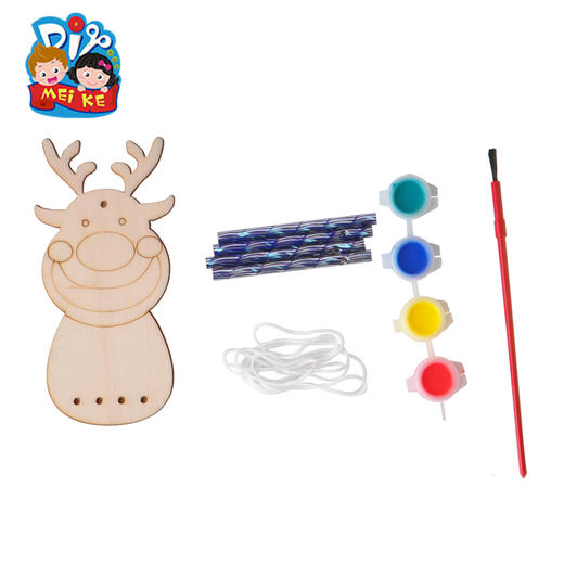 圣诞节手工小礼物diy木质风铃装饰圣诞树儿童材料包幼儿园挂饰 商品图1