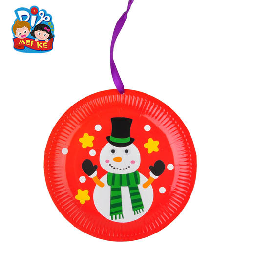 美可圣诞节纸盘系列四 圣诞节雪人纸盘画圣诞树幼儿园手工DIY 商品图3