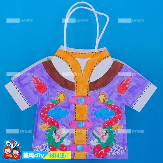 儿童彩绘画衣服 幼儿手工材料包DIY益智涂鸦立体粘贴画玩具美可 商品图3