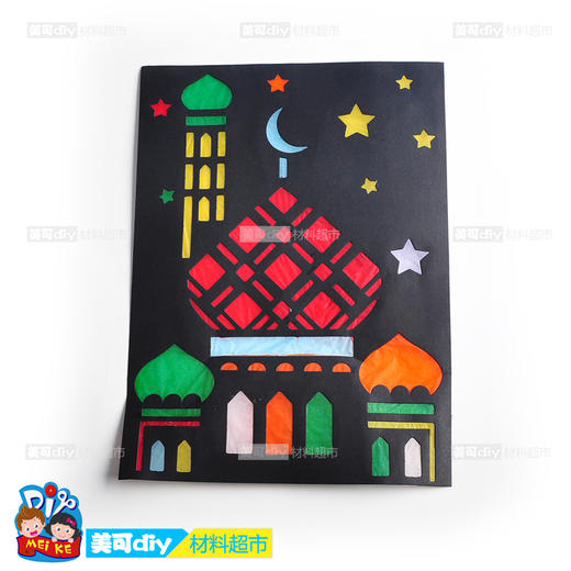 美丽的教堂 漂亮的城堡 卡纸镂空创意贴画 立体效果 精品剪纸手工 商品图3