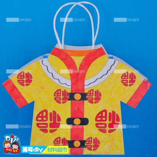 儿童彩绘画衣服 幼儿手工材料包DIY益智涂鸦立体粘贴画玩具美可 商品图2