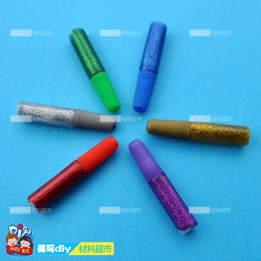 六色6ML金葱胶水美可DIY闪光材料绘画幼儿园手工diy美术工具精品 商品图1