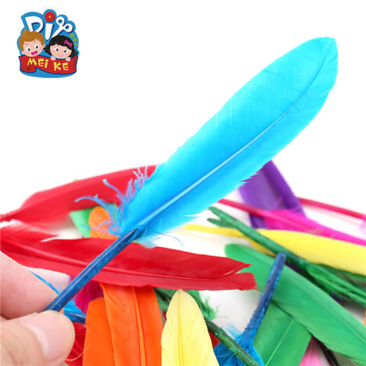 混色羽毛（7色35根）幼儿园创意手工基础材料黏贴工具创意主体 商品图0