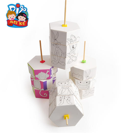 旋转换衣服 幼儿绘画粘贴创意手工儿童DIY推荐制作材料包益智热卖 商品图4