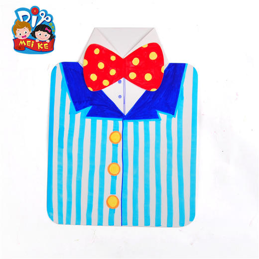 MEIKE 老师的衬衫领带 蝴蝶结彩绘涂色幼儿园diy手工制作材料新品 商品图4