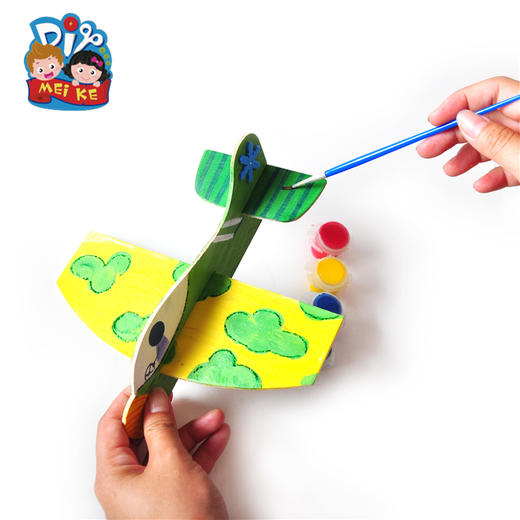 美可精品白坯木飞机 幼儿园手工美可diy涂色材料包儿童节男孩玩具 商品图2